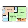 近鉄難波線・奈良線/東生駒駅 徒歩8分 1階 築50年 2DKの間取り