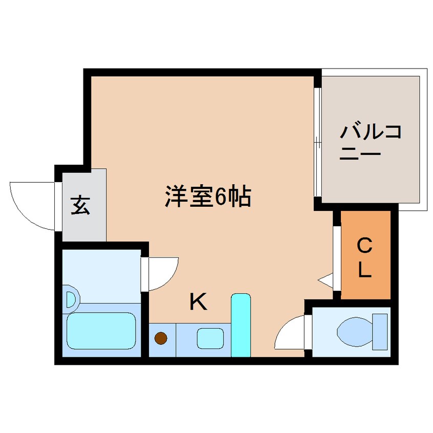 間取図 近鉄難波線・奈良線/東生駒駅 徒歩15分 3階 築31年