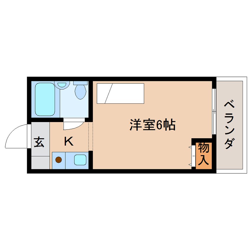 間取図 近鉄難波線・奈良線/生駒駅 バス8分生駒台東口下車:停歩1分 2階 築30年