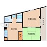 近鉄難波線・奈良線/生駒駅 徒歩3分 2階 築61年 2DKの間取り