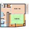 近鉄難波線・奈良線/生駒駅 徒歩3分 5階 築61年 2DKの間取り