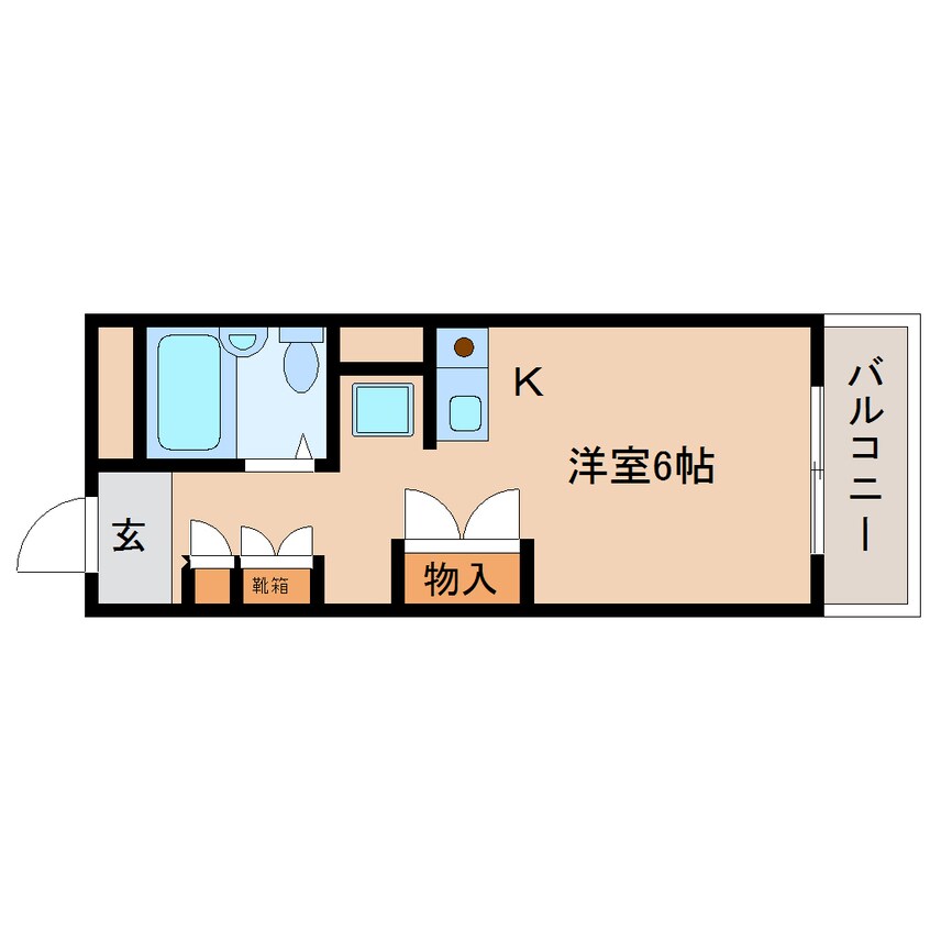間取図 近鉄難波線・奈良線/東生駒駅 徒歩10分 3階 築31年