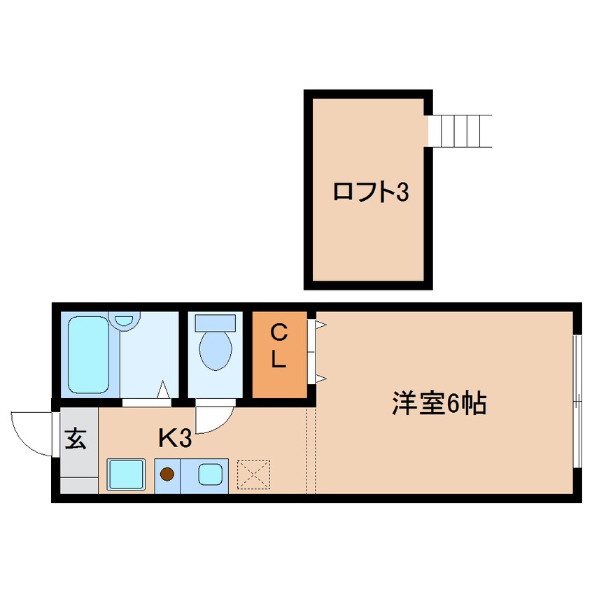 間取図 近鉄生駒線/菜畑駅 徒歩4分 1階 築29年