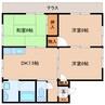 近鉄難波線・奈良線/生駒駅 徒歩10分 1階 築29年 3DKの間取り