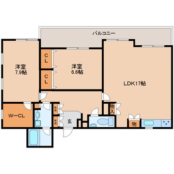 間取図 近鉄難波線・奈良線/生駒駅 徒歩1分 3階 築20年