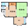 近鉄難波線・奈良線/生駒駅 徒歩8分 2階 築50年 2Kの間取り