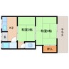 近鉄難波線・奈良線/生駒駅 徒歩12分 2階 築52年 2Kの間取り