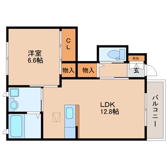 間取図 近鉄難波線・奈良線/生駒駅 徒歩12分 1階 築14年