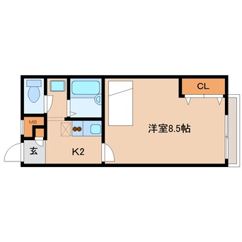間取図 近鉄難波線・奈良線/生駒駅 徒歩22分 1階 築13年
