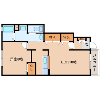 間取図 近鉄難波線・奈良線/生駒駅 バス11分稲倉下車:停歩3分 1階 築13年