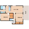 近鉄生駒線/一分駅 徒歩9分 1階 築12年 2LDKの間取り