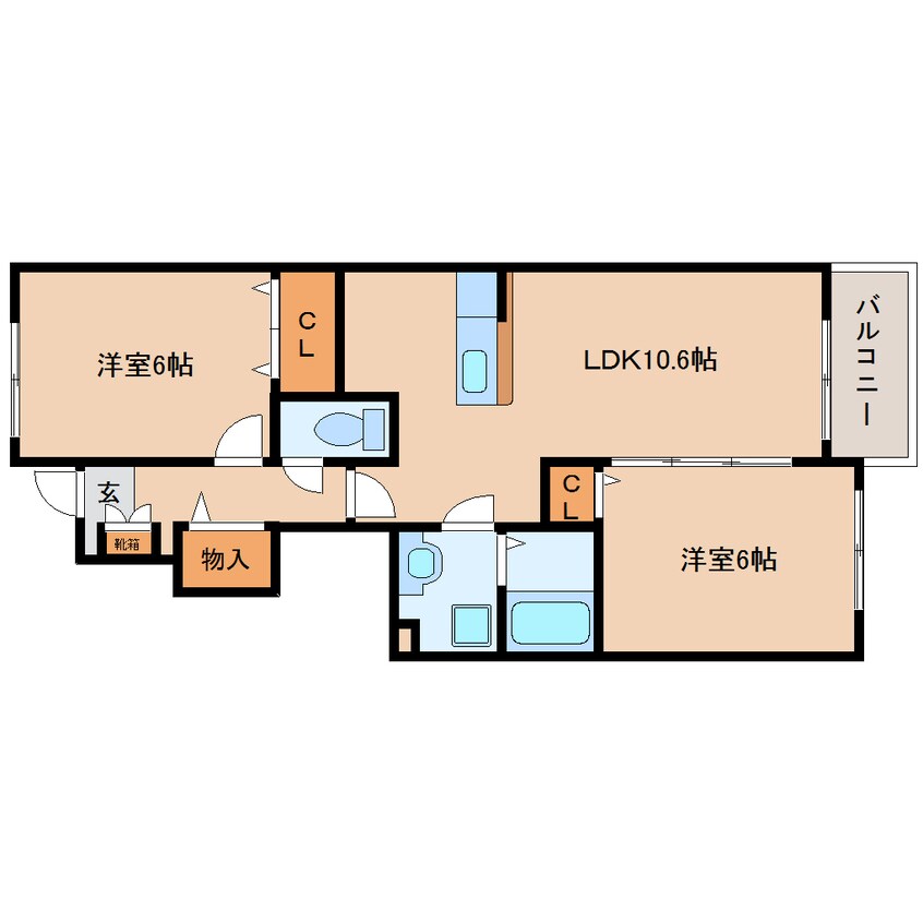 間取図 近鉄難波線・奈良線/生駒駅 バス11分新生駒台北口下車:停歩7分 1階 築11年