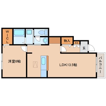 間取図 近鉄難波線・奈良線/生駒駅 バス10分新生駒台北口下車:停歩3分 1階 築10年