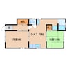 近鉄難波線・奈良線/生駒駅 徒歩8分 2階 築42年 2DKの間取り