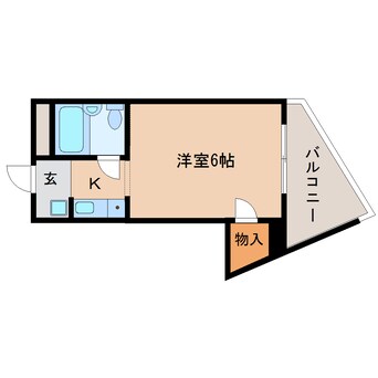 間取図 近鉄難波線・奈良線/生駒駅 徒歩4分 4階 築38年