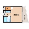 近鉄難波線・奈良線/生駒駅 徒歩4分 4階 築39年 1Kの間取り