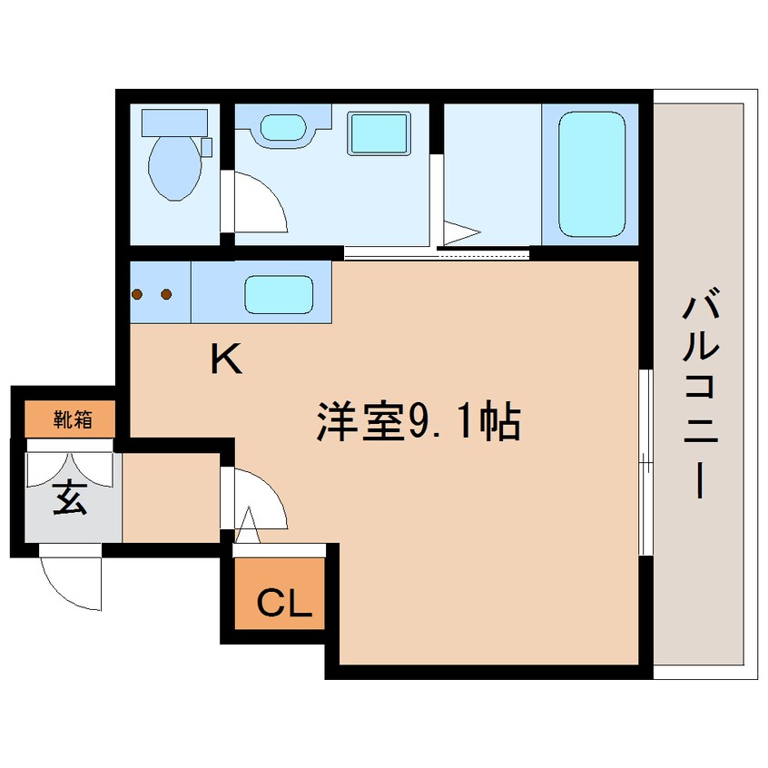 間取図 近鉄難波線・奈良線/生駒駅 徒歩4分 3階 築8年