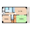 近鉄生駒線/菜畑駅 徒歩2分 3階 築31年 2DKの間取り