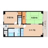 近鉄生駒線/菜畑駅 徒歩2分 2階 築31年 2DKの間取り