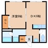 近鉄難波線・奈良線/生駒駅 徒歩10分 2階 築55年 1DKの間取り