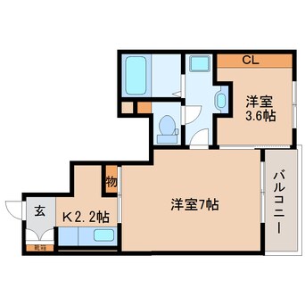 間取図 近鉄難波線・奈良線/生駒駅 バス12分南田原下車:停歩5分 1階 築8年