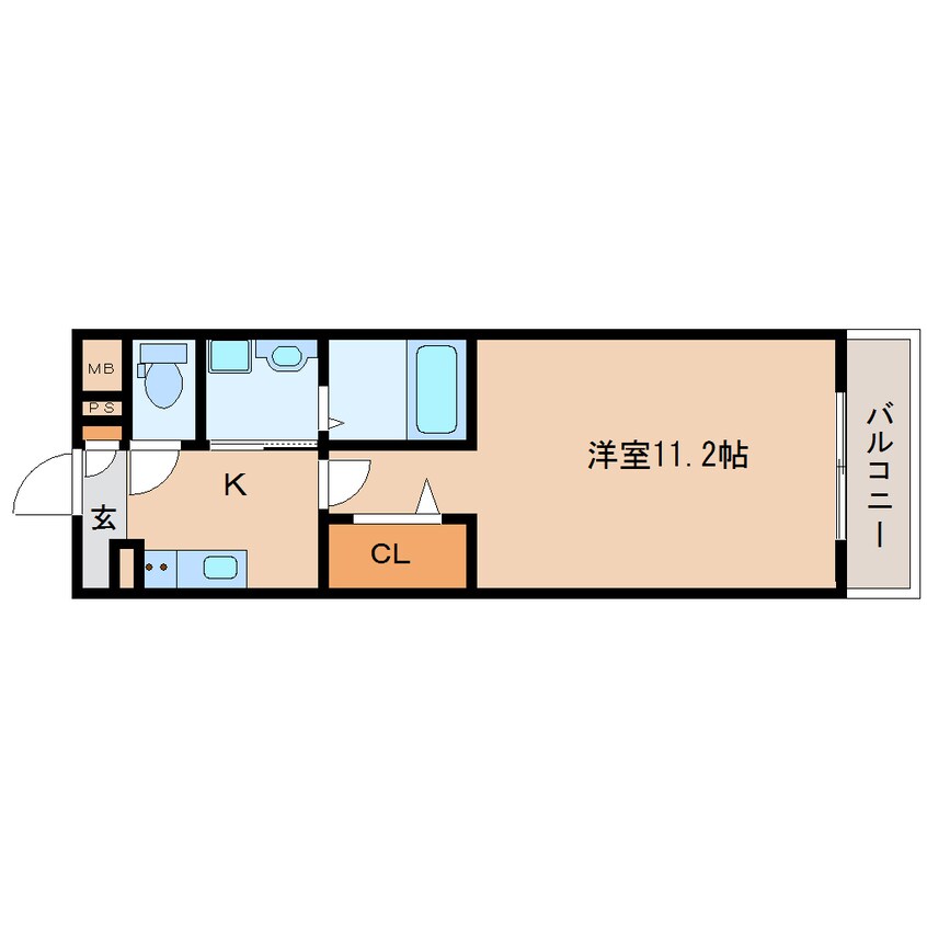 間取図 近鉄難波線・奈良線/生駒駅 徒歩12分 6階 築7年