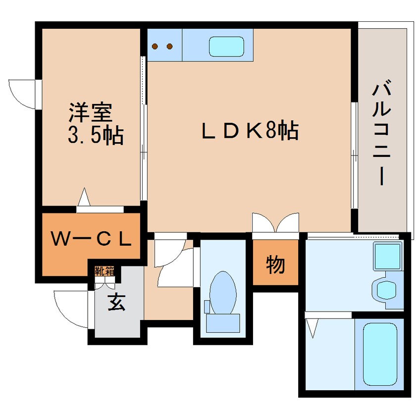 間取図 近鉄難波線・奈良線/東生駒駅 徒歩18分 1階 築5年