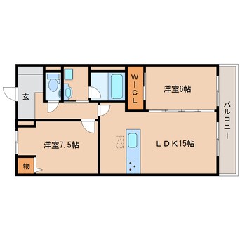 間取図 近鉄難波線・奈良線/生駒駅 徒歩5分 1階 築2年