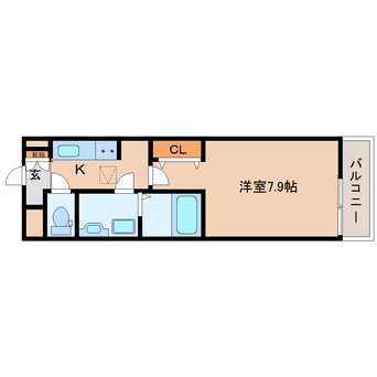 間取図 近鉄難波線・奈良線/東生駒駅 徒歩11分 1階 築1年