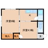 近鉄生駒線/菜畑駅 徒歩5分 1階 築53年 2Kの間取り
