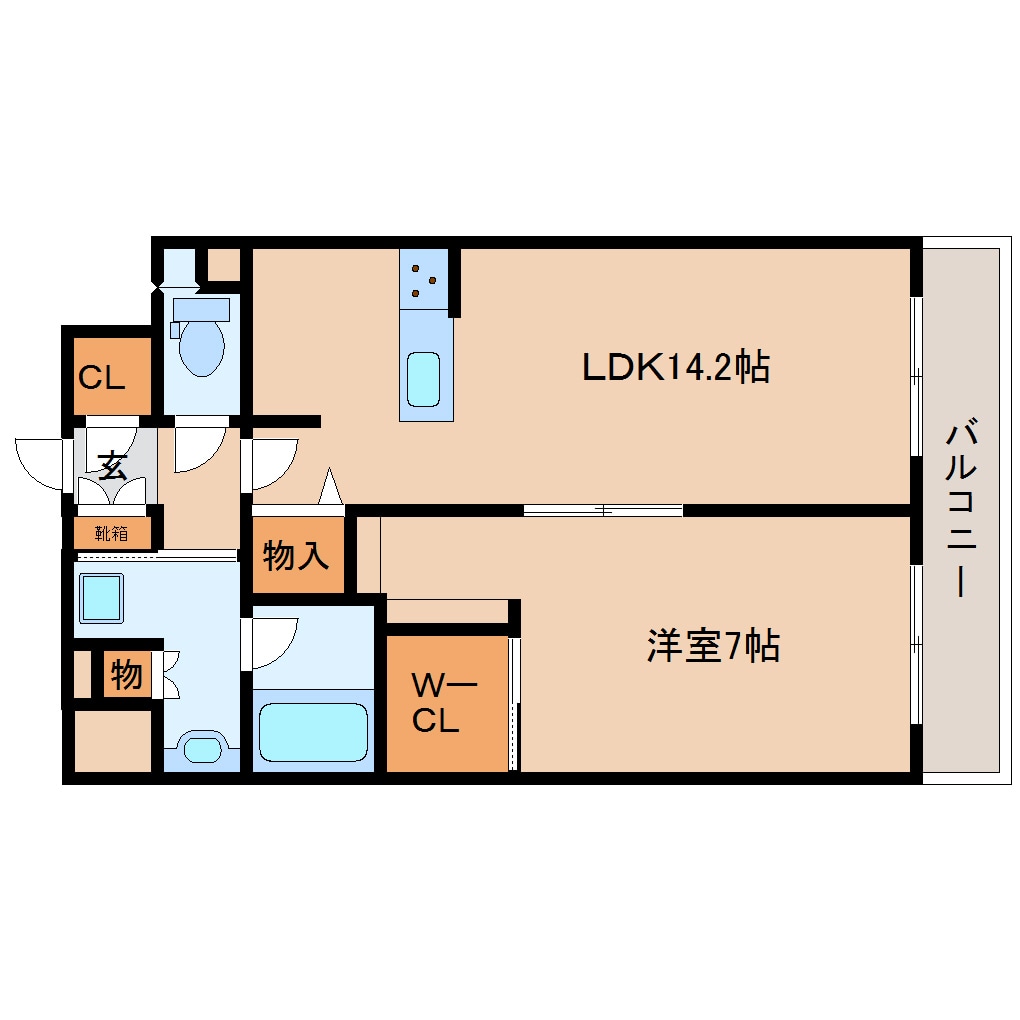 間取り図 近鉄難波線・奈良線/生駒駅 徒歩3分 2階 築2年