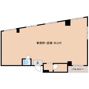 間取図 近鉄難波線・奈良線/生駒駅 徒歩5分 2階 築47年