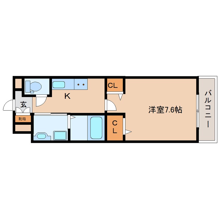 間取図 近鉄難波線・奈良線/東生駒駅 徒歩12分 1階 1年未満