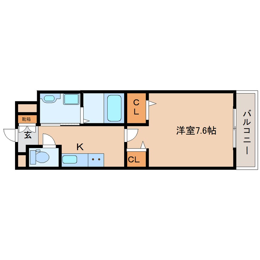 間取図 近鉄難波線・奈良線/東生駒駅 徒歩12分 2階 1年未満