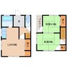 近鉄生駒線/菜畑駅 徒歩8分 1-2階 築53年 2LDKの間取り