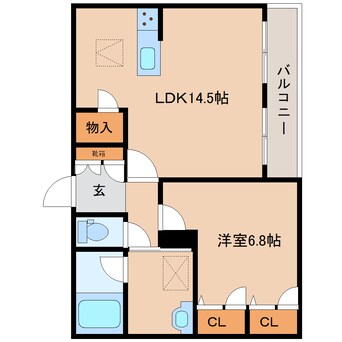 間取図 近鉄難波線・奈良線/生駒駅 徒歩9分 1階 建築中