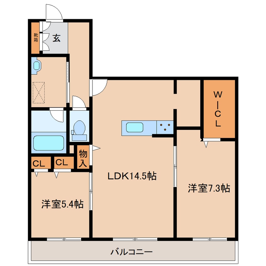 間取図 近鉄難波線・奈良線/生駒駅 徒歩9分 2階 建築中