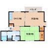 奈良線/平城山駅 徒歩8分 2階 築29年 2Kの間取り