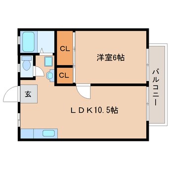 間取図 大和路線・関西本線/奈良駅 バス13分辰市農協下車:停歩5分 2階 築35年