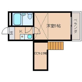 間取図 近鉄難波線・奈良線/近鉄奈良駅 徒歩18分 3階 築33年