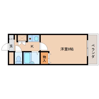 間取図 大和路線・関西本線/奈良駅 徒歩3分 2階 築23年