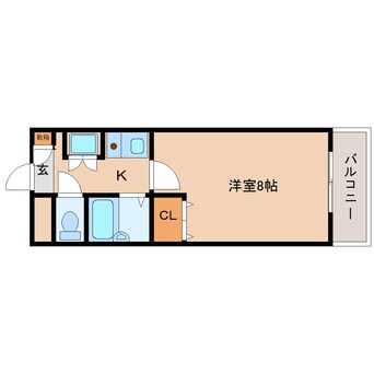 間取図 大和路線・関西本線/奈良駅 徒歩3分 3階 築23年