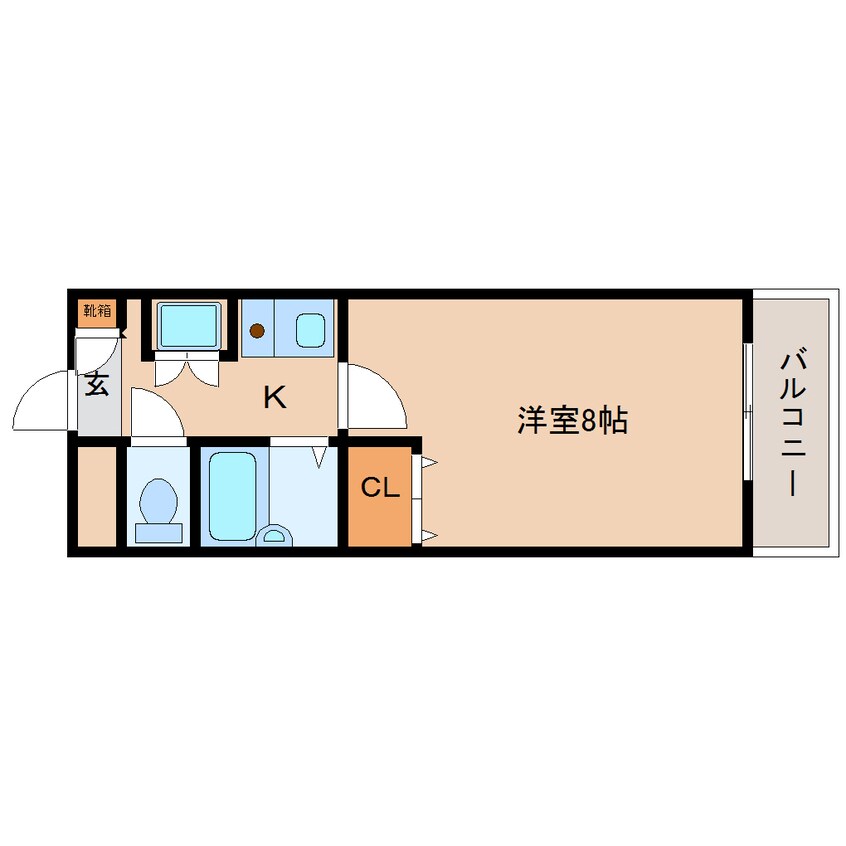 間取図 大和路線・関西本線/奈良駅 徒歩3分 3階 築23年