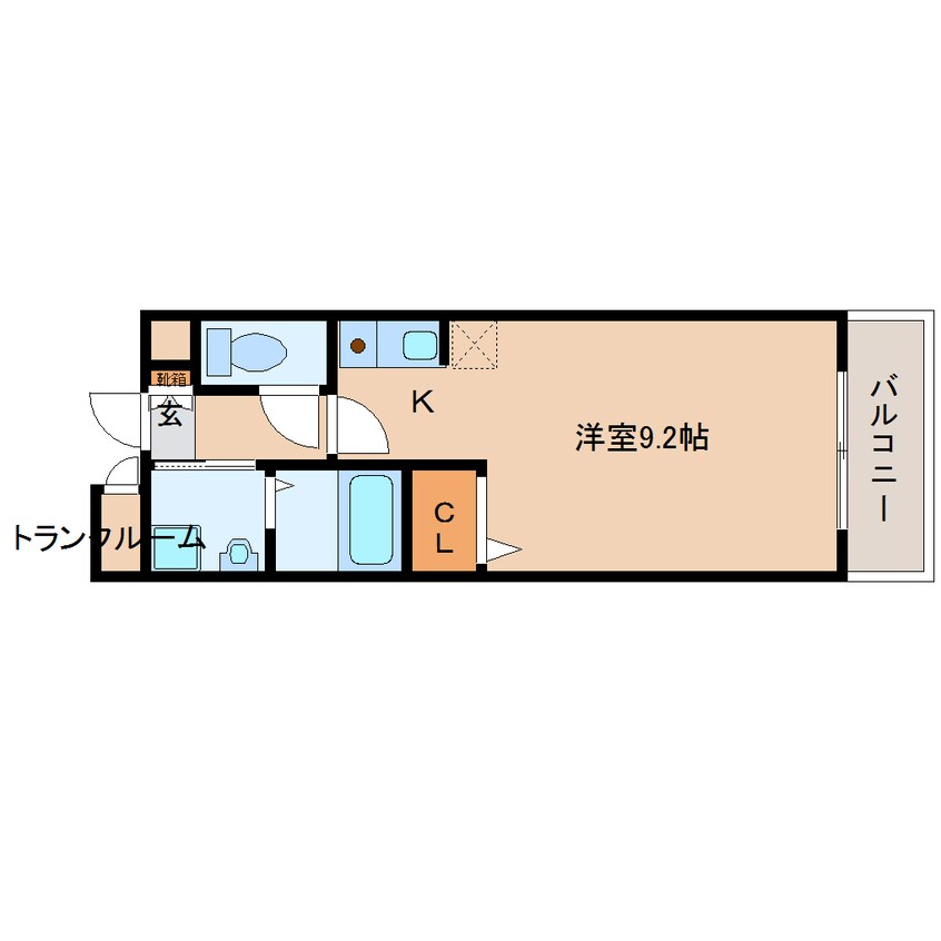 間取図 近鉄難波線・奈良線/新大宮駅 徒歩7分 3階 築23年