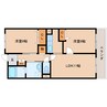 近鉄難波線・奈良線/新大宮駅 徒歩8分 2階 築25年 2LDKの間取り