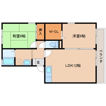 間取図 近鉄難波線・奈良線/近鉄奈良駅 バス13分梅美台7丁目下車:停歩4分 3階 築24年