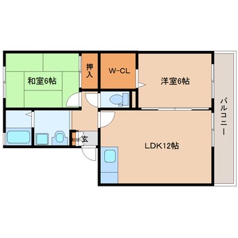 間取図 近鉄難波線・奈良線/近鉄奈良駅 バス13分梅美台7丁目下車:停歩4分 2階 築22年