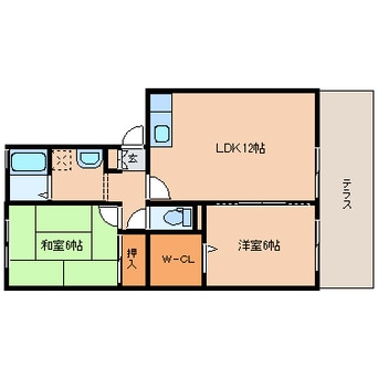 間取図 近鉄難波線・奈良線/近鉄奈良駅 バス14分梅美台7丁目下車:停歩4分 1階 築24年