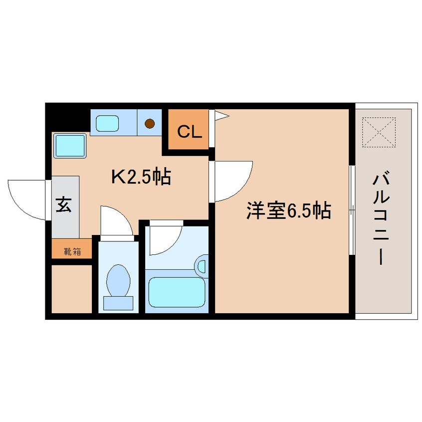 間取図 大和路線・関西本線/奈良駅 徒歩3分 3階 築29年