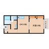 奈良線/平城山駅 徒歩4分 2階 築26年 1DKの間取り